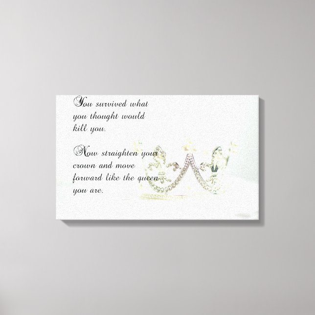 Straighten Your Crown Canvas Print (Front)