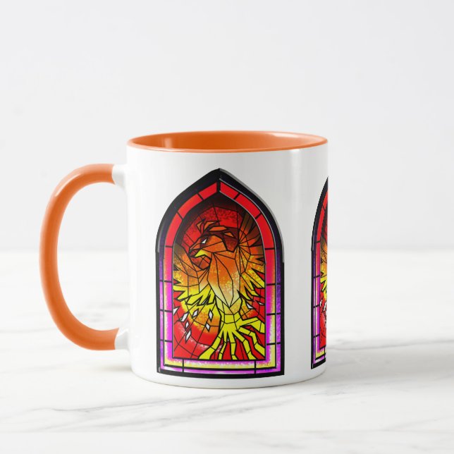 Strained Glass Phoenix Mug (Left)
