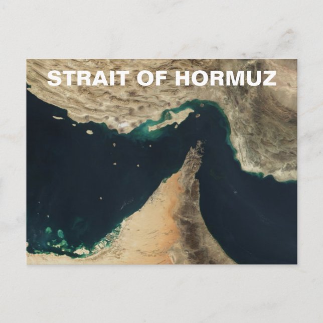 Strait of Hormuz Satellite Image Postcard (Front)