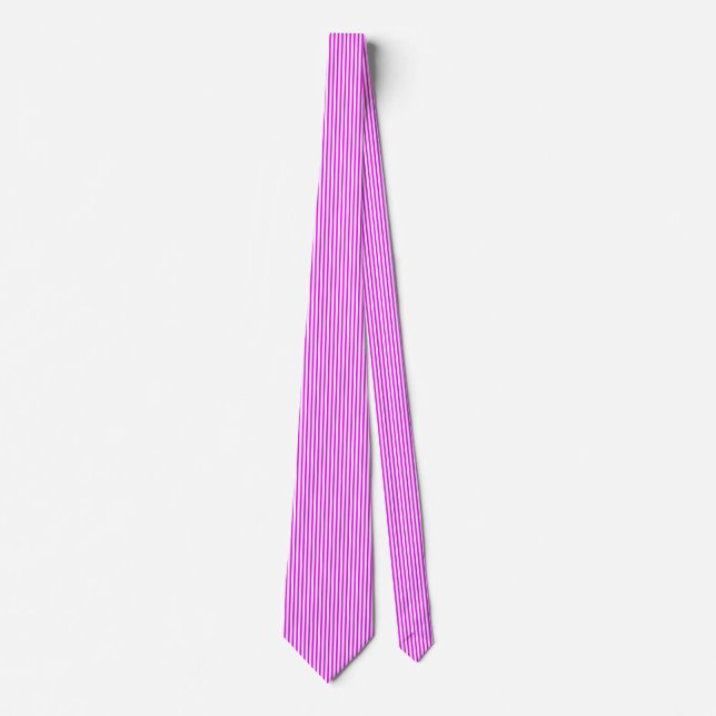 Strait White Lines with Magenta Tie (Front)