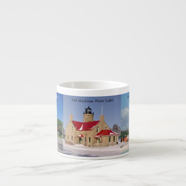 Straits Area Lighthouses espresso mug (Front)