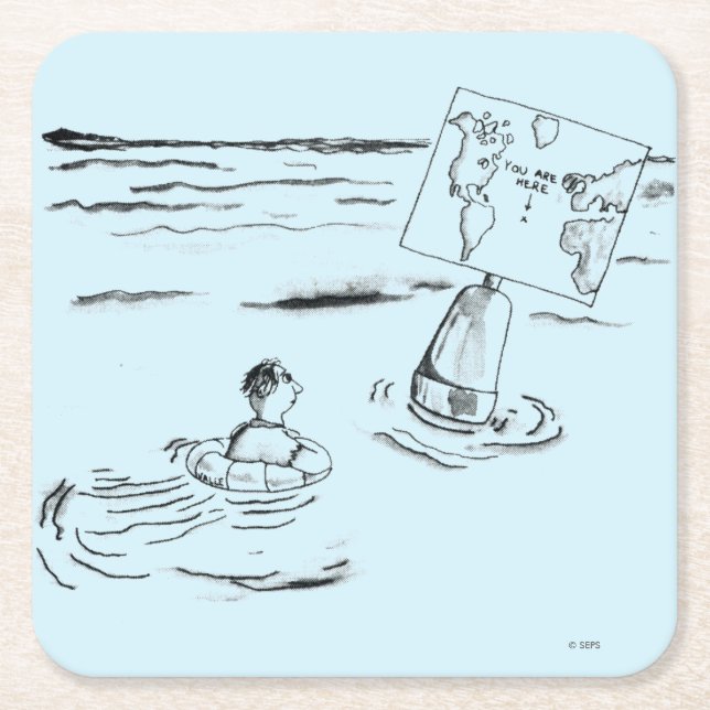 Stranded Square Paper Coaster (Front)