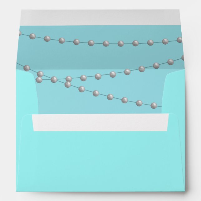 Strands of Pearls on Turquoise Envelope (Back (Bottom))