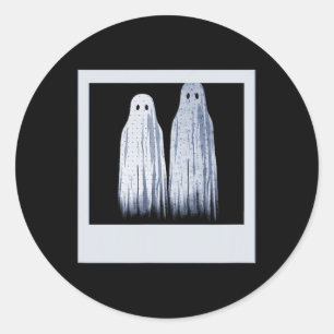 Strange And Unusual Ghost Photo Funny Horror Movie Classic Round Sticker