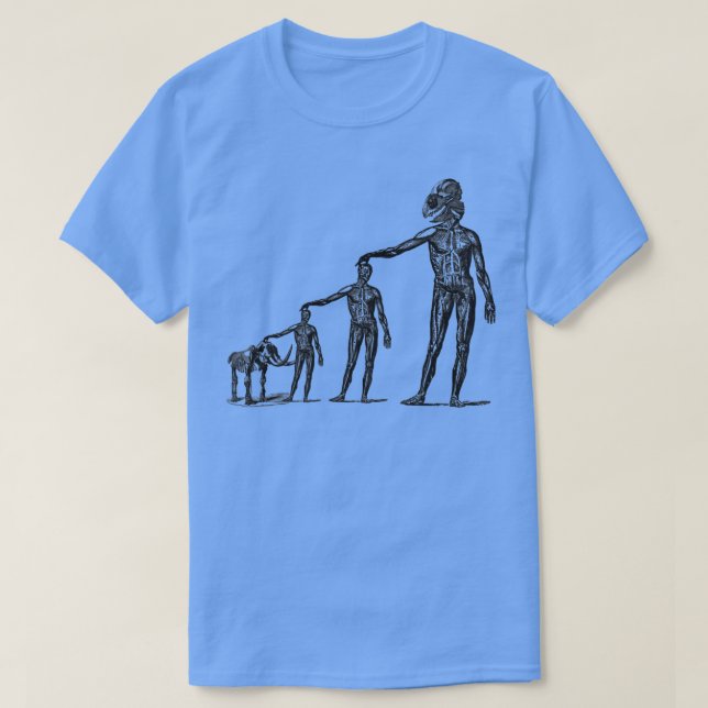 Strange and Weird Biology Evolution Neanderthal Ma T-Shirt (Design Front)