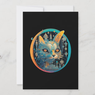 Strange Cat Staring at Your Headlights Invitation