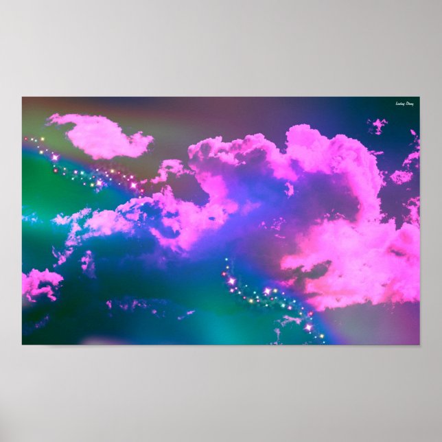 Strange Clouds Poster - X-Small (16" x 10") (Front)