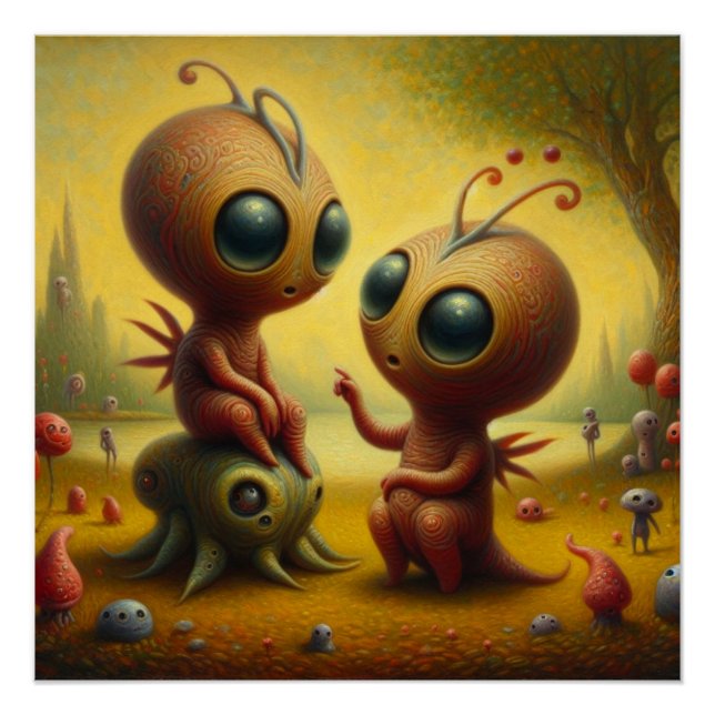 Strange creatures poster (Front)