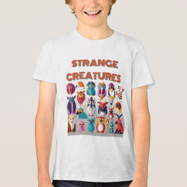 STRANGE CREATURES Tri-Blend SHIRT (Front)