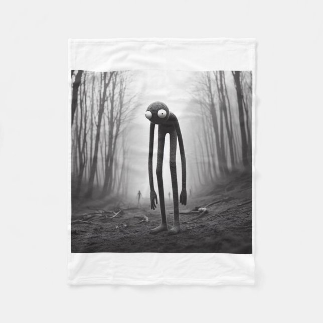 Strange Crochet Creature Sticker  Fleece Blanket (Front)