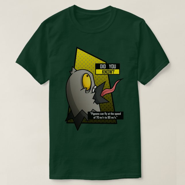 Strange Fact Pigeons T-Shirt (Design Front)