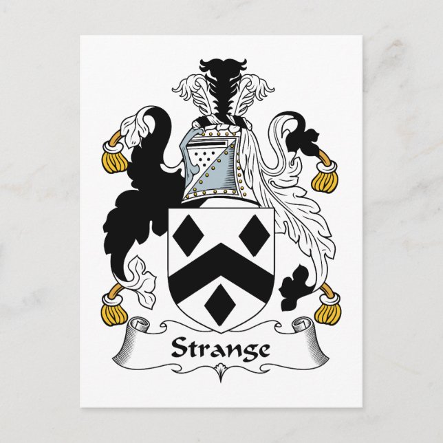 Strange Family Crest Postcard (Front)