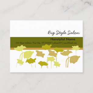 Strange Flower Row Appointment Green Salon Card