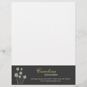 STRANGE FLOWERS TAN/GRAY Letterhead