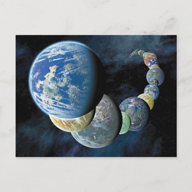 Strange New Worlds Alien Planet Montage Postcard (Front)