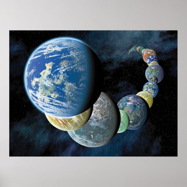 Strange New Worlds Alien Planet Montage Poster (Front)
