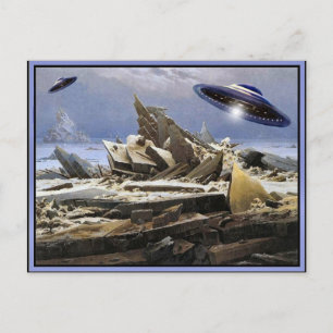 Strange Planet — UFO visit Postcard