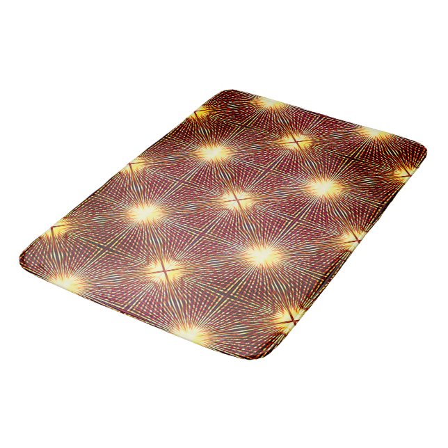Strange repetition lines generating light circles  bath mat (Angled)