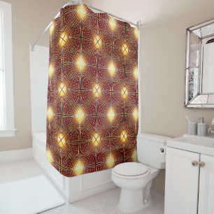 Strange repetition lines generating light circles shower curtain