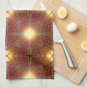 Strange repetition lines generating light circles tea towel