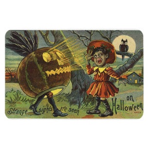 Strange Sights are Seen on Halloween Vintage Magnet