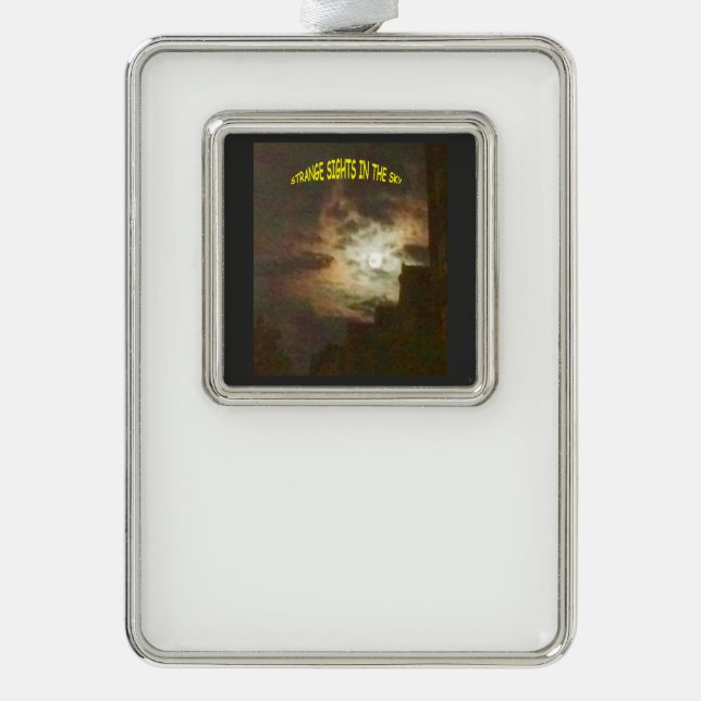 Strange Sights in the Sky Silver Plated Framed Ornament (Front)