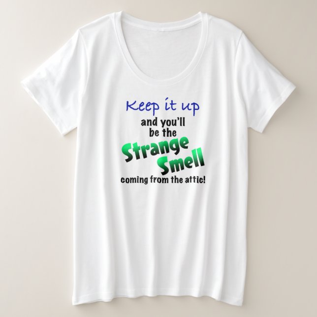 Strange Smell Plus Size T-Shirt (Design Front)
