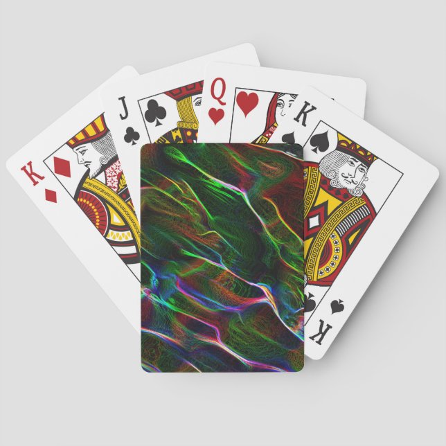 Strange tangle of coloured lines playing cards (Back)