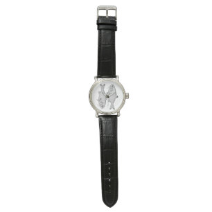 Strange vintage fish drawing watch