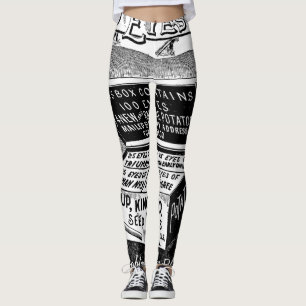 Strange vintage potato advert leggings