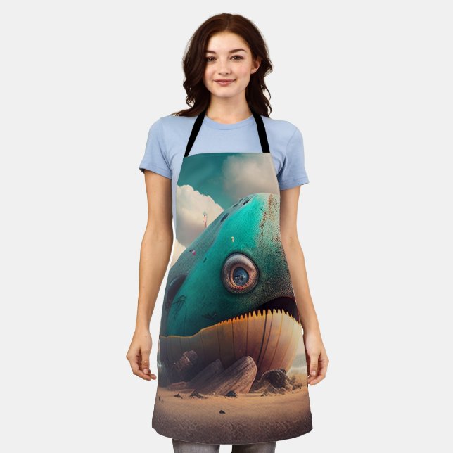 Strange Whale Apron (Worn)
