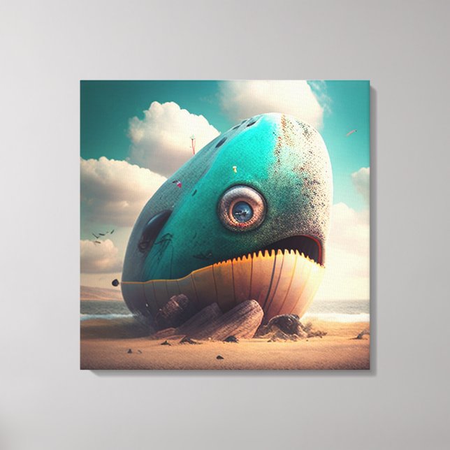 Strange Whale Canvas Print (Front)