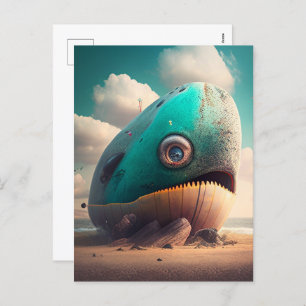 Strange Whale Holiday Postcard