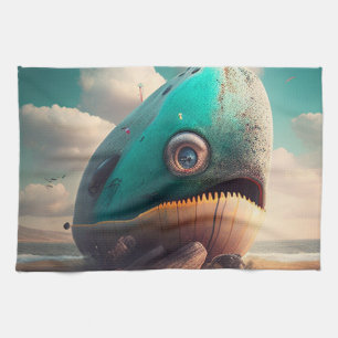 Strange Whale Tea Towel