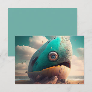 Strange Whale Thank You Card