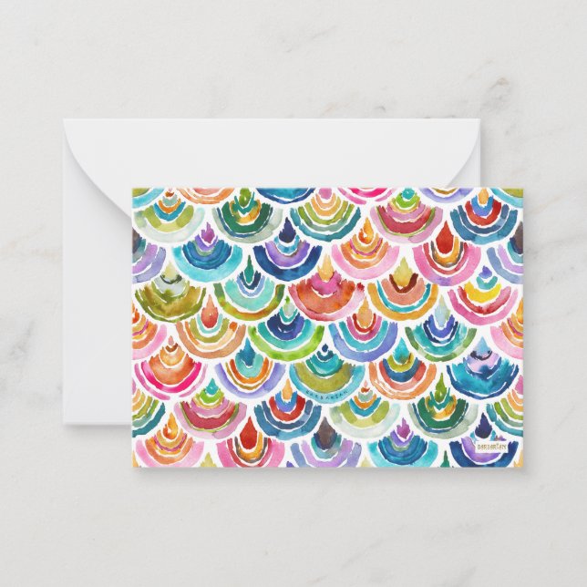 STRANGEBOW Colourful Scallop Note Card (Front)
