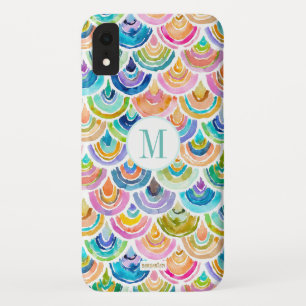 STRANGEBOW Watercolor Rainbow Mermaid Fish Scale Case-Mate iPhone Case