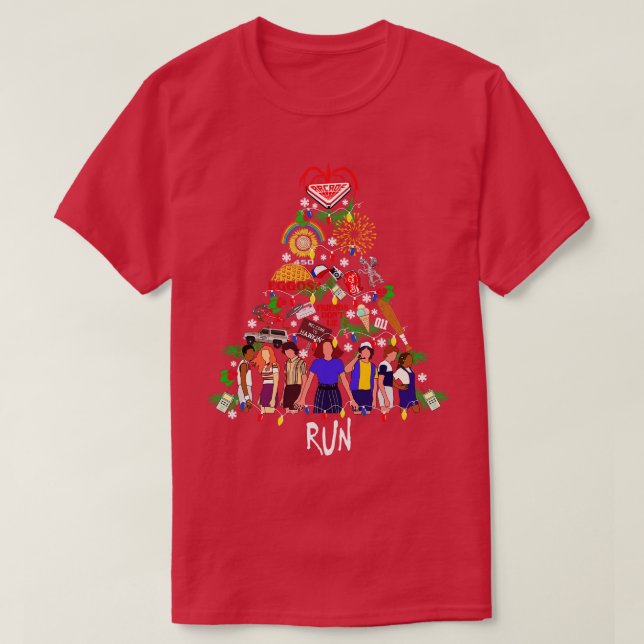 Stranger Christmas Tree T-Shirt (Design Front)