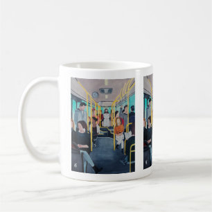 Stranger on the Bus Painting by Alfred Fox  Coffee Mug