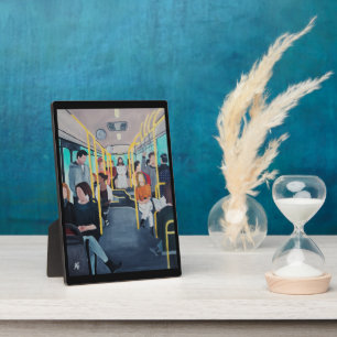 Stranger on the Bus Painting by Alfred Fox Plaque