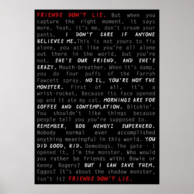 Stranger Quotes Poster (Front)