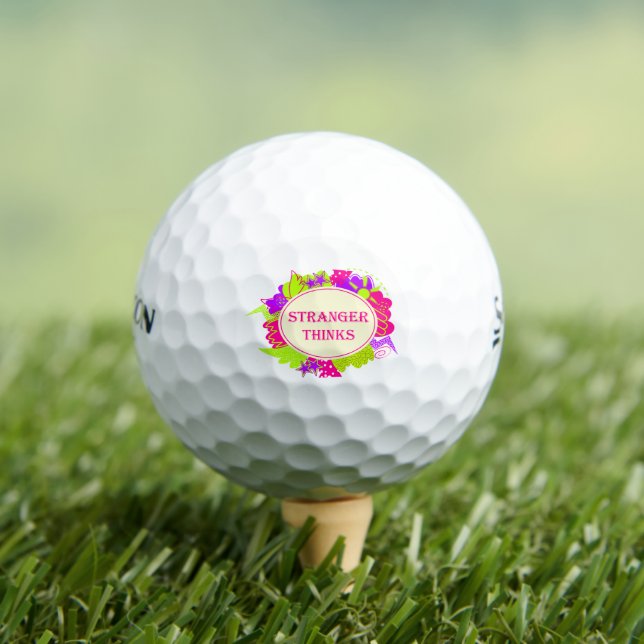 Stranger thinks quote in 80s tv show style golf balls (Insitu Tee)