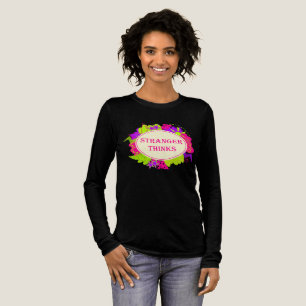 Stranger thinks quote in 80s tv show style Tri-Blend shirt