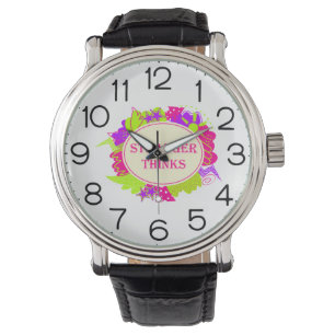 Stranger thinks quote in 80s tv show style watch