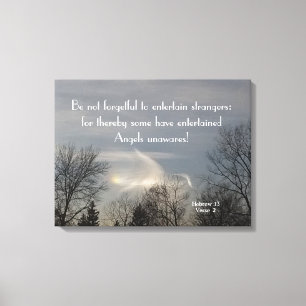 STRANGERS MAY BE ANGELS CANVAS PRINT