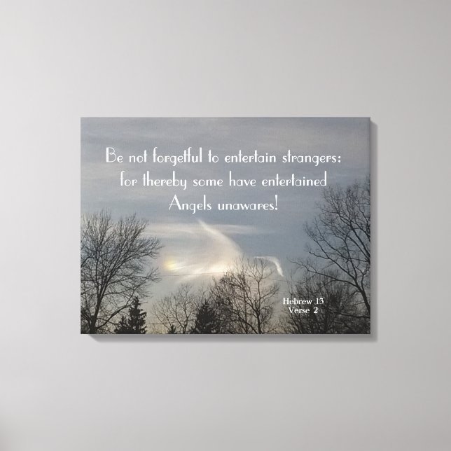 STRANGERS MAY BE ANGELS   CANVAS PRINT (Front)