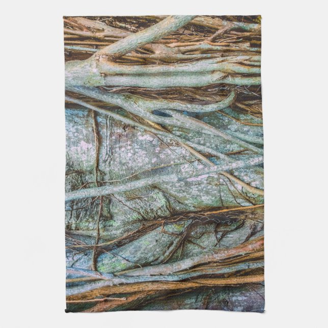 Strangler Fig Abstract Tea Towel (Vertical)