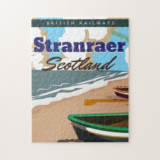 stranraer scotland vintage travel poster jigsaw puzzle (Vertical)
