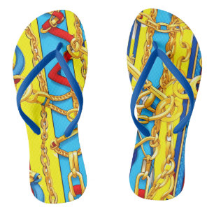 STRAPS, BUCKLES, AND CHAINS DESIGNER COLLAGE JANDALS