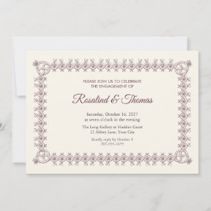 Strapwork Interlace Engagement Party Invitation
